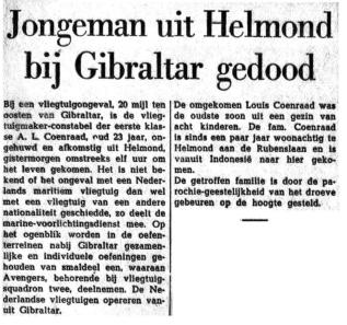 krantenartikel over de vermissing van Louis