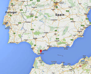 kaart Gibraltar